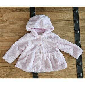First Impressions Pink Furry Coat sz 2T